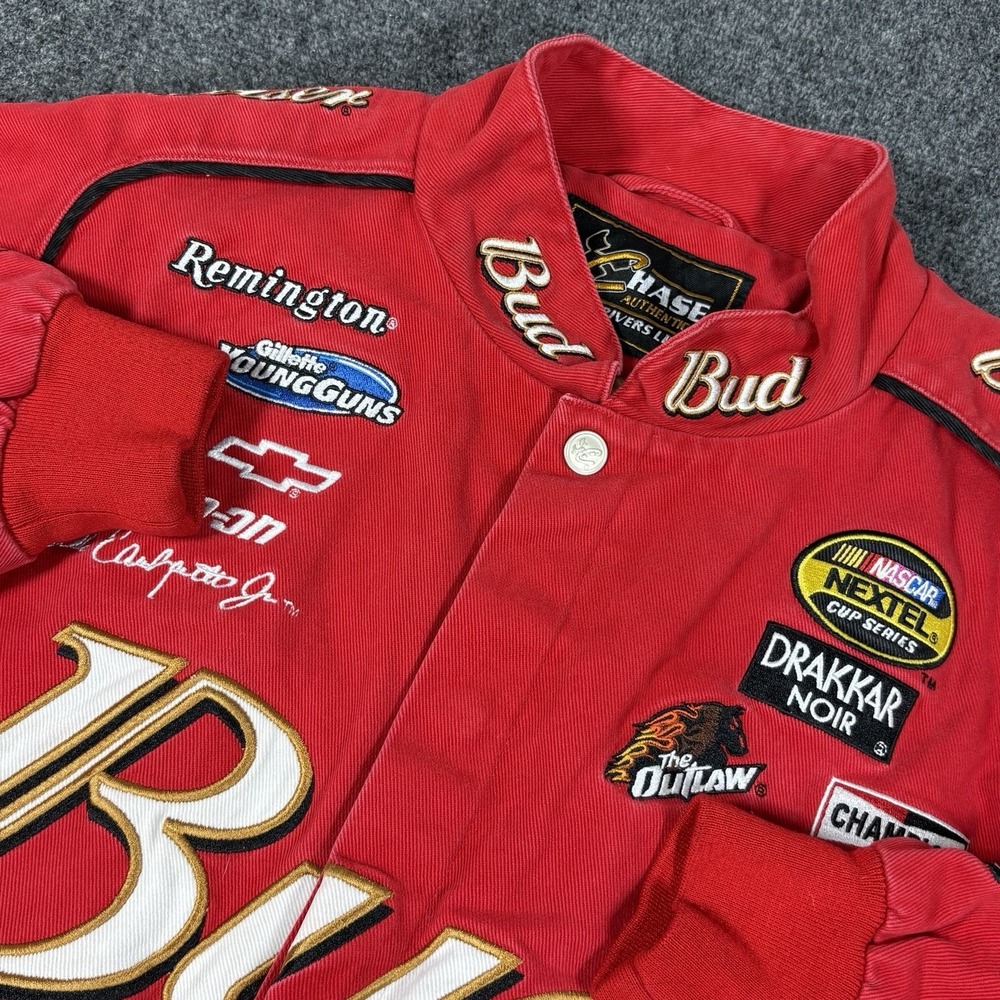 NASCAR Chase Authentics Drivers Line Dale Earnhardt Bud Jacket Adult Large READ
